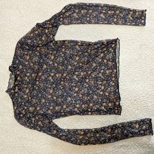 Floral, sheer crop top